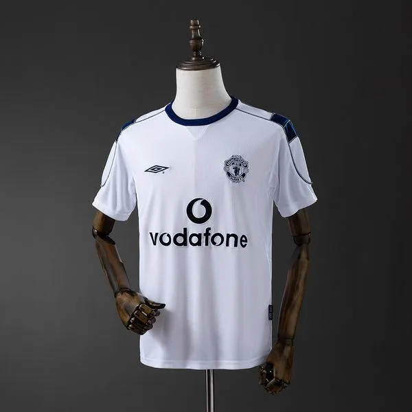 Camiseta de fútbol Manchester United 2000/01 VISITANTE MANGA CORTA VERSION FAN